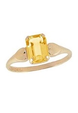 extraordinary mini gold heart cz November birthstone baby ring